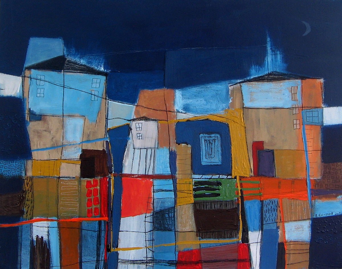 The city at midnight Painting