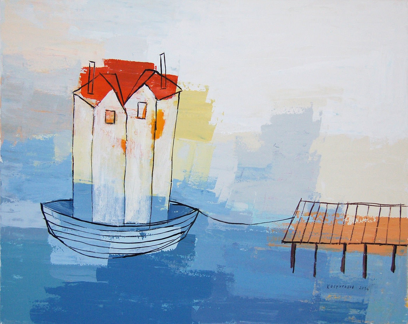 Attached houses Painting