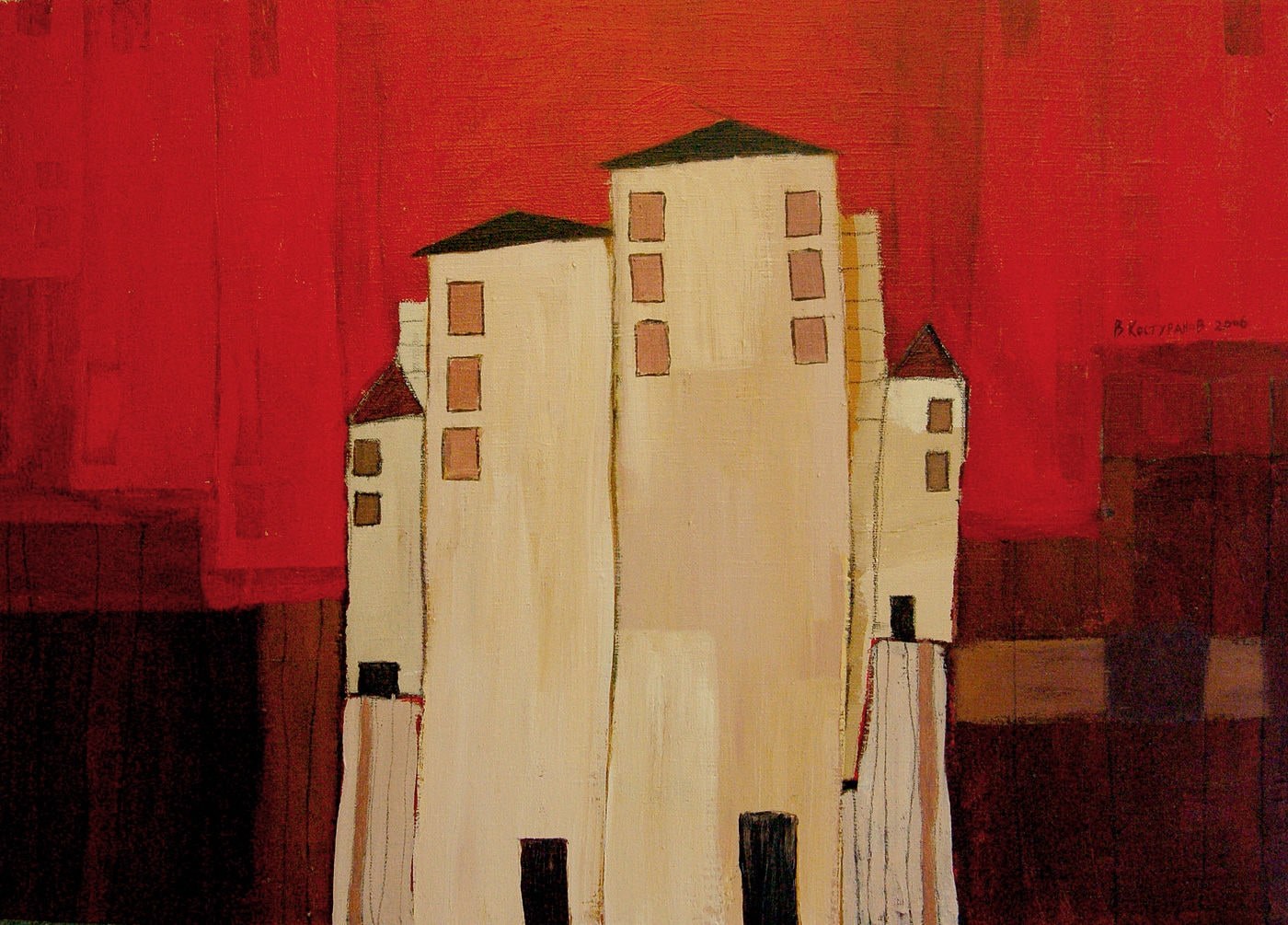 Red night Painting