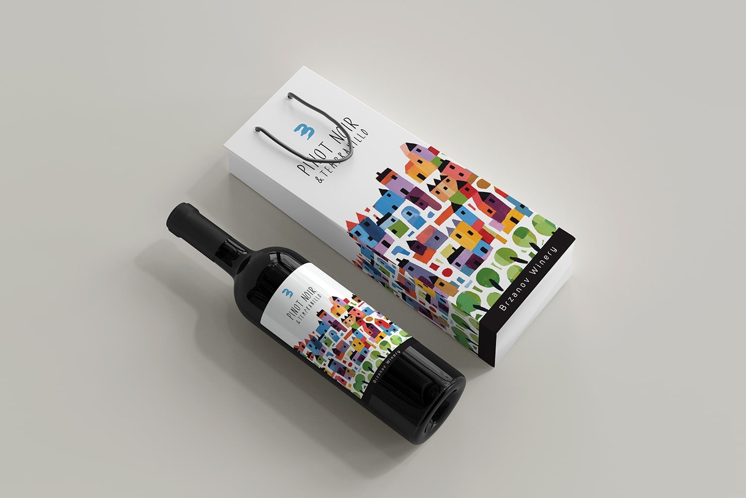 Brzanov Wine Bottle Label Illustration & Design, image 3