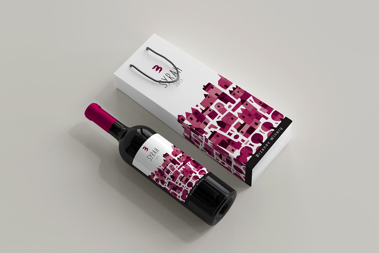 Brzanov Wine Bottle Label Illustration & Design, image 2