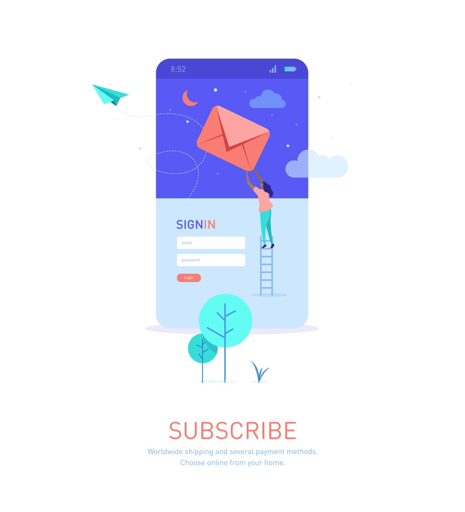 Flat Illustrations for Web and Mobile APP, image 2