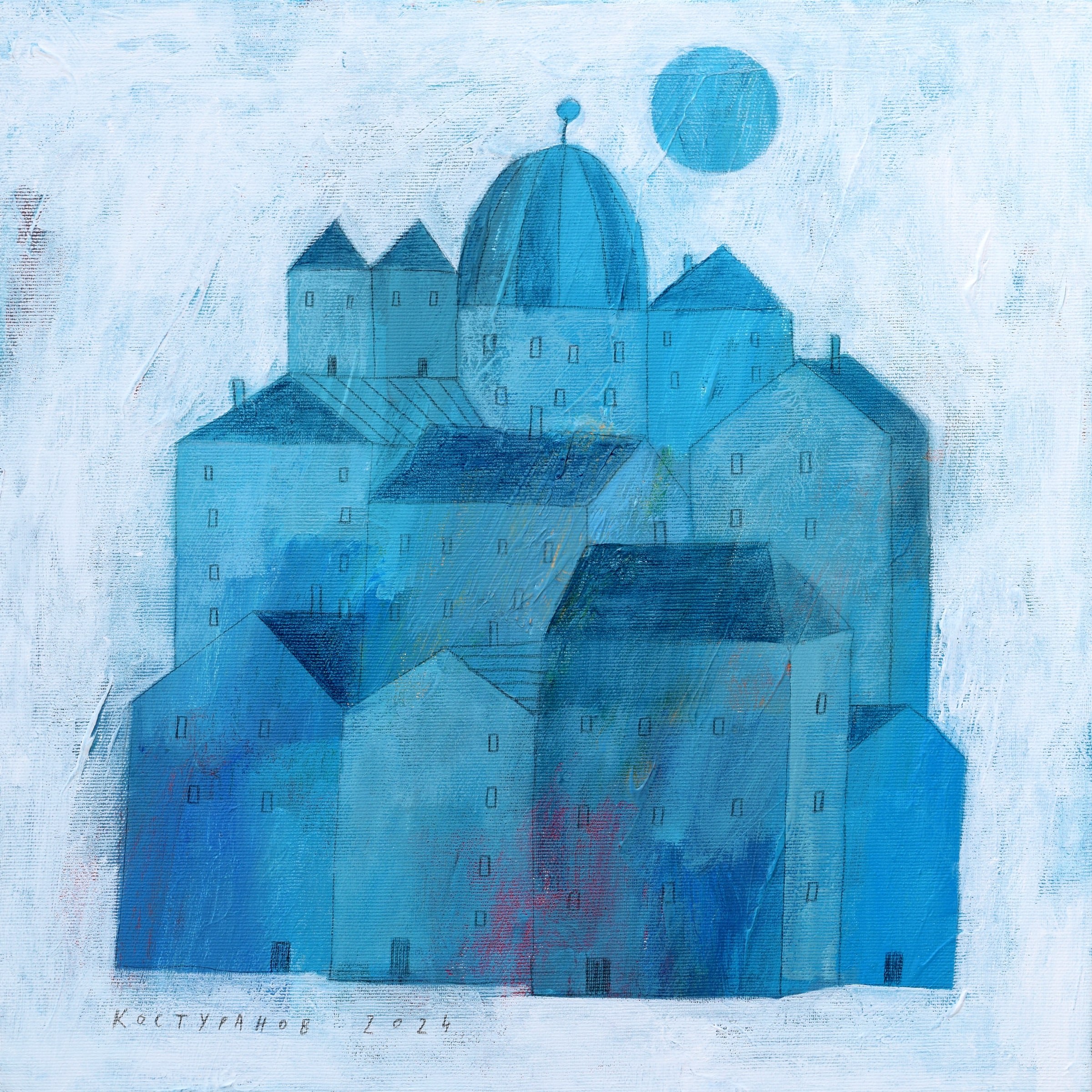 The Blue City Painting