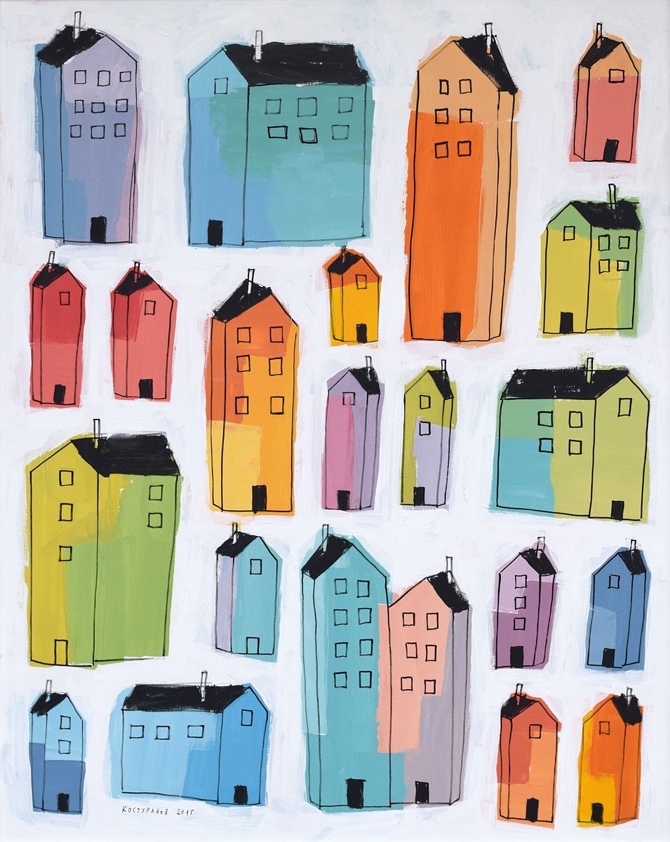 Wandering houses Painting