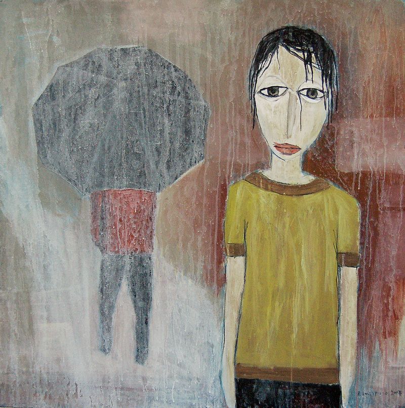 Lonely on the rain Paintings