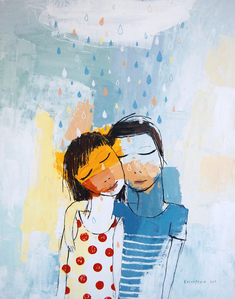 Love rain Paintings