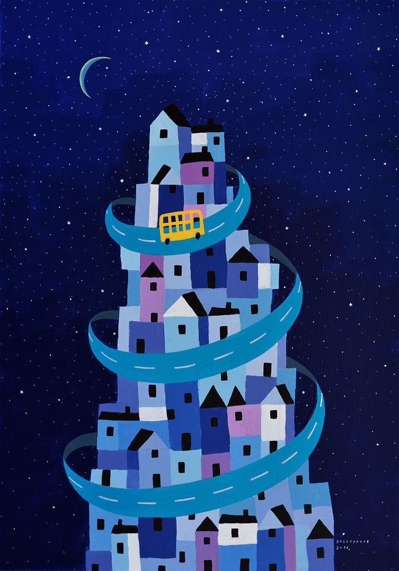 Starry city Paintings