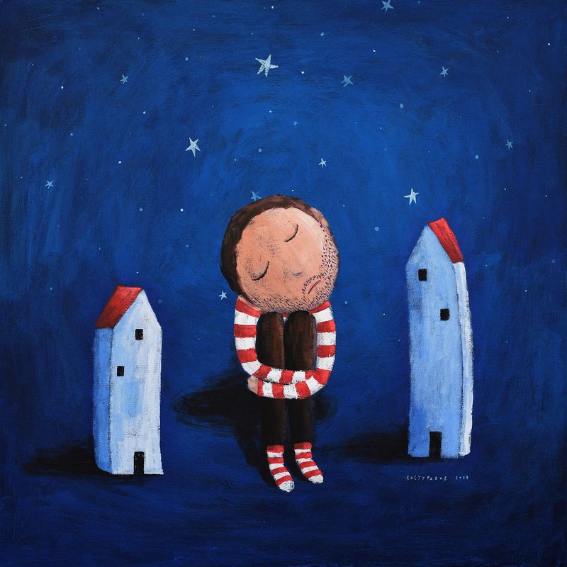 The sad world of adults Paintings