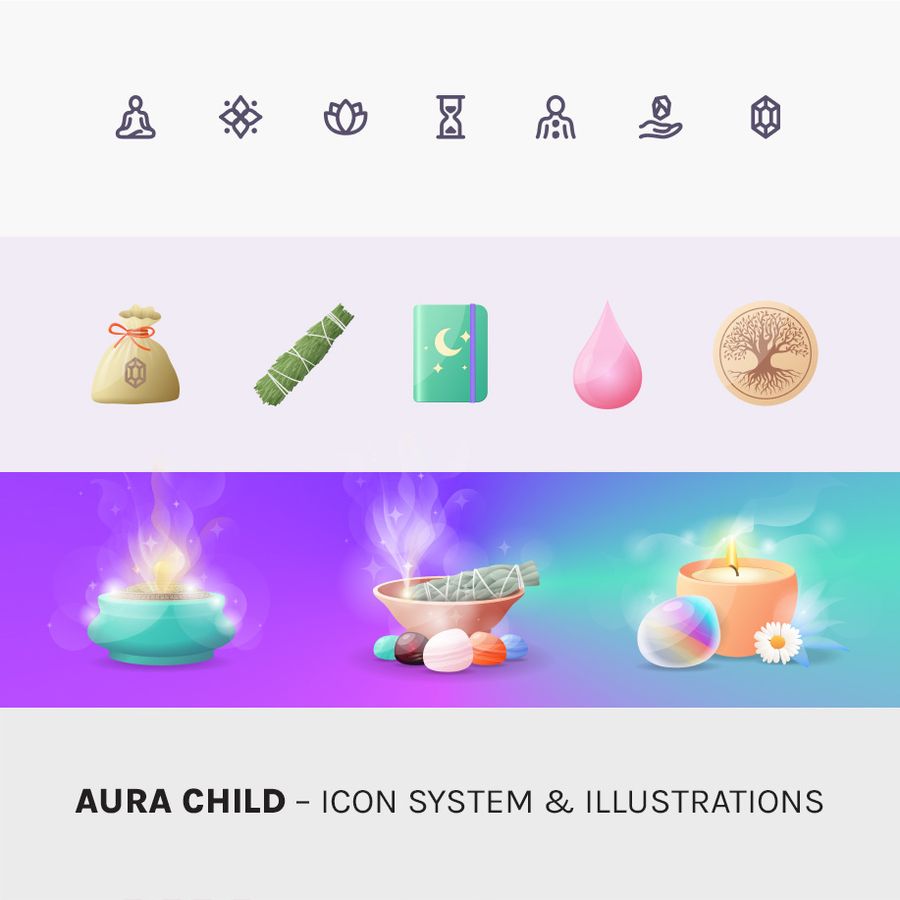 Aura Child – Icon System & Visual Language