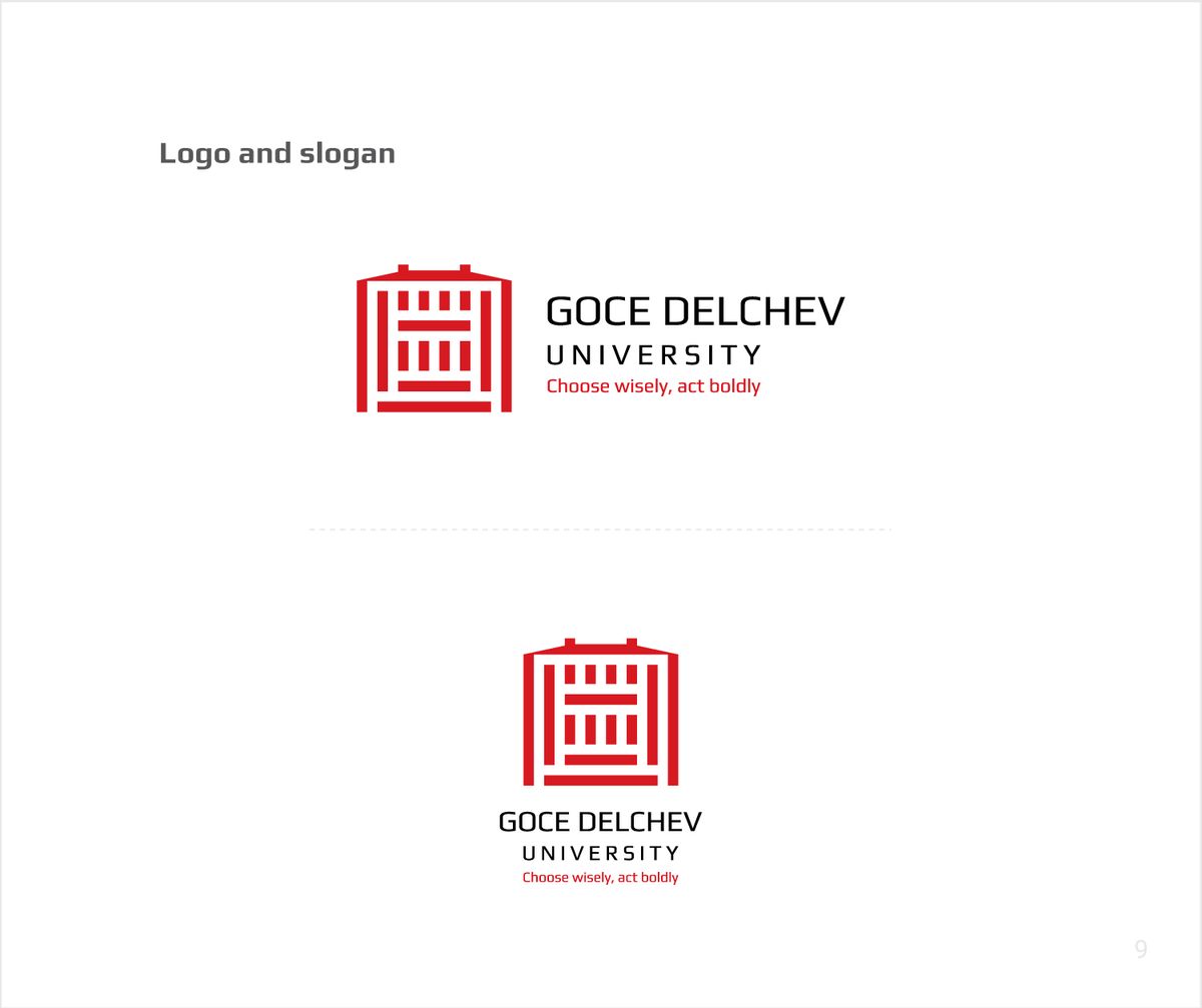 Goce Delchev University Logo & Brand Guidelines Book Illustration 16