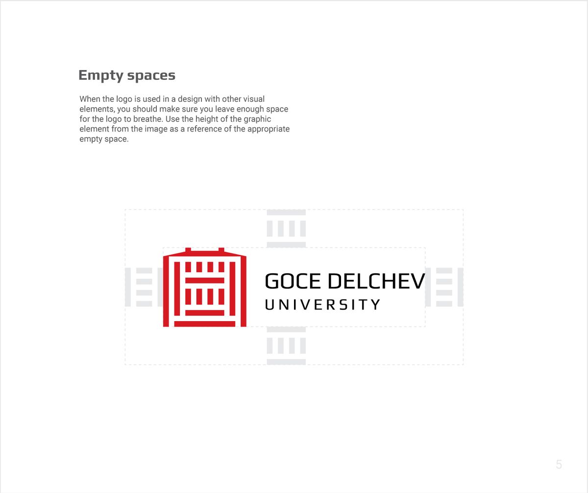 Goce Delchev University Logo & Brand Guidelines Book Illustration 12