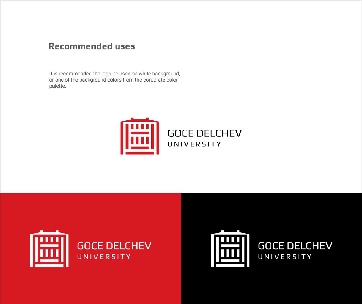 Goce Delchev University Logo & Brand Guidelines Book Illustration 13
