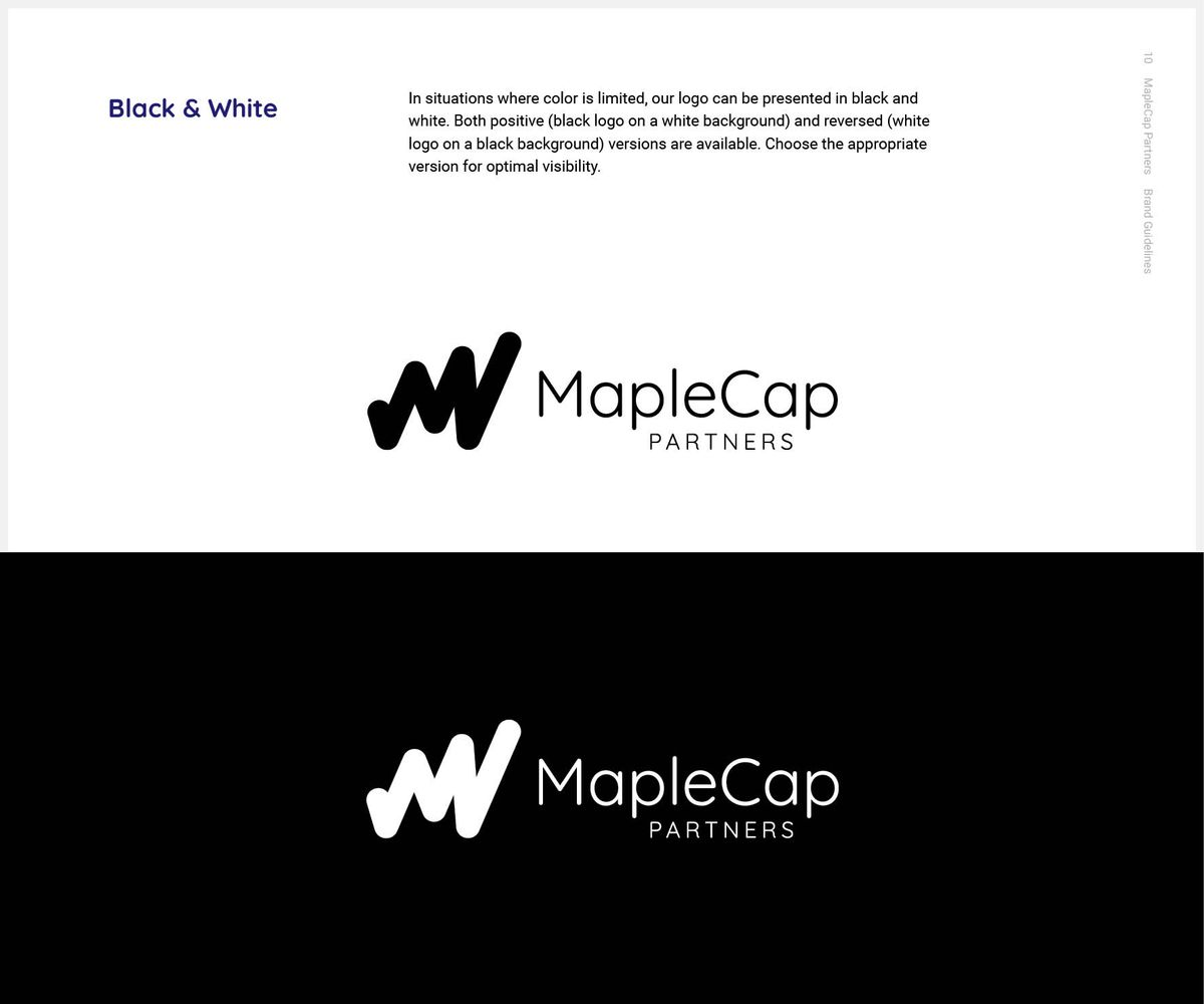 MapleCap Partners Logo And Brand Guidelines Book Illustration 10