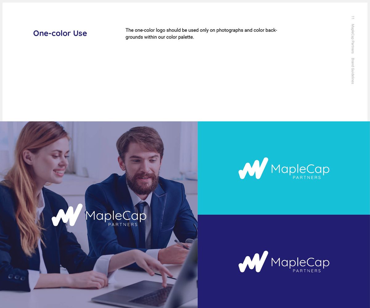 MapleCap Partners Logo And Brand Guidelines Book Illustration 11