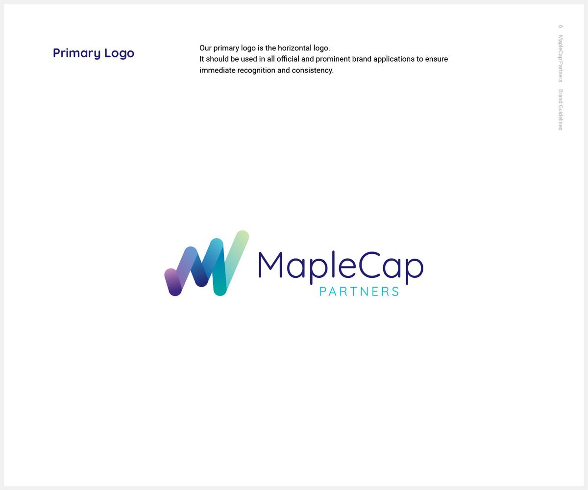 MapleCap Partners Logo And Brand Guidelines Book Illustration 6