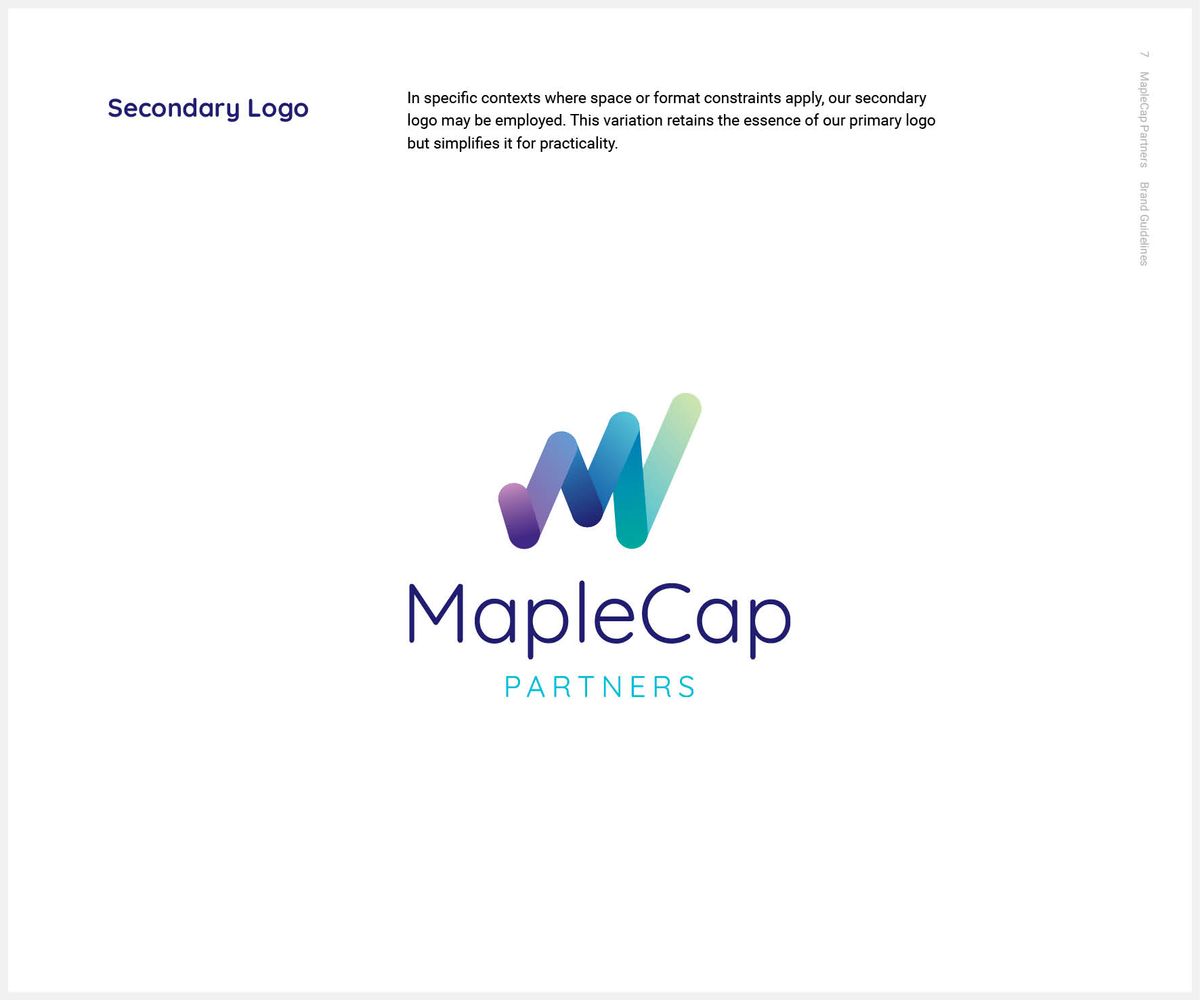 MapleCap Partners Logo And Brand Guidelines Book Illustration 7