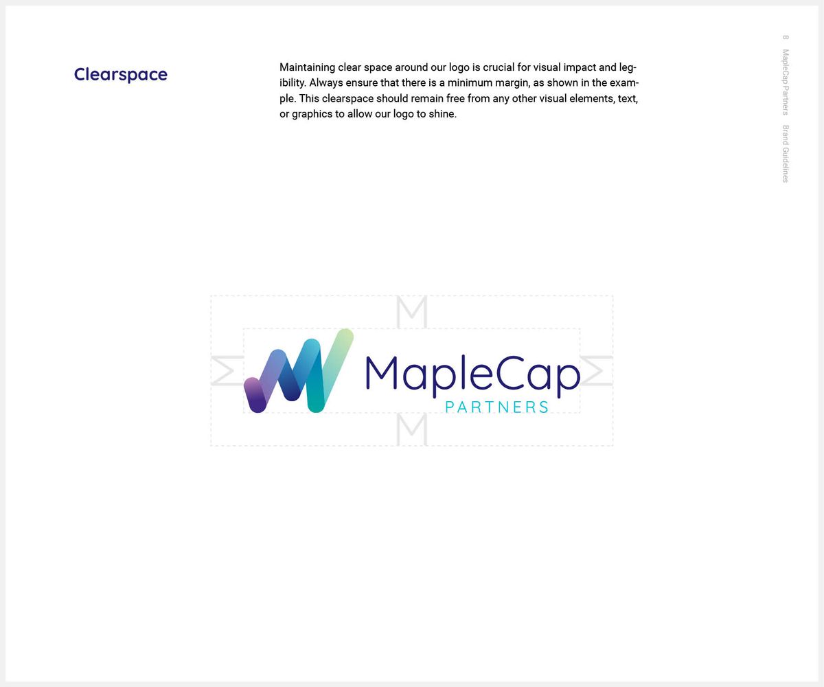 MapleCap Partners Logo And Brand Guidelines Book Illustration 8