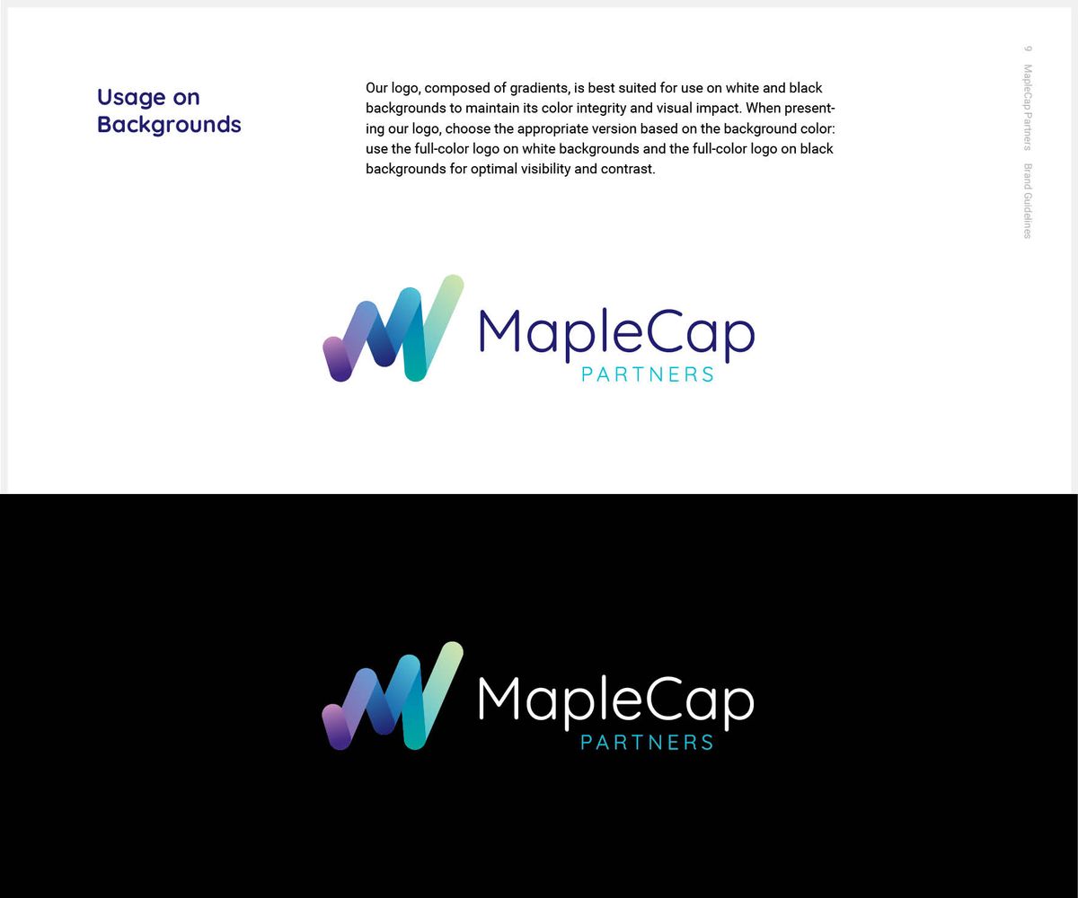 MapleCap Partners Logo And Brand Guidelines Book Illustration 9
