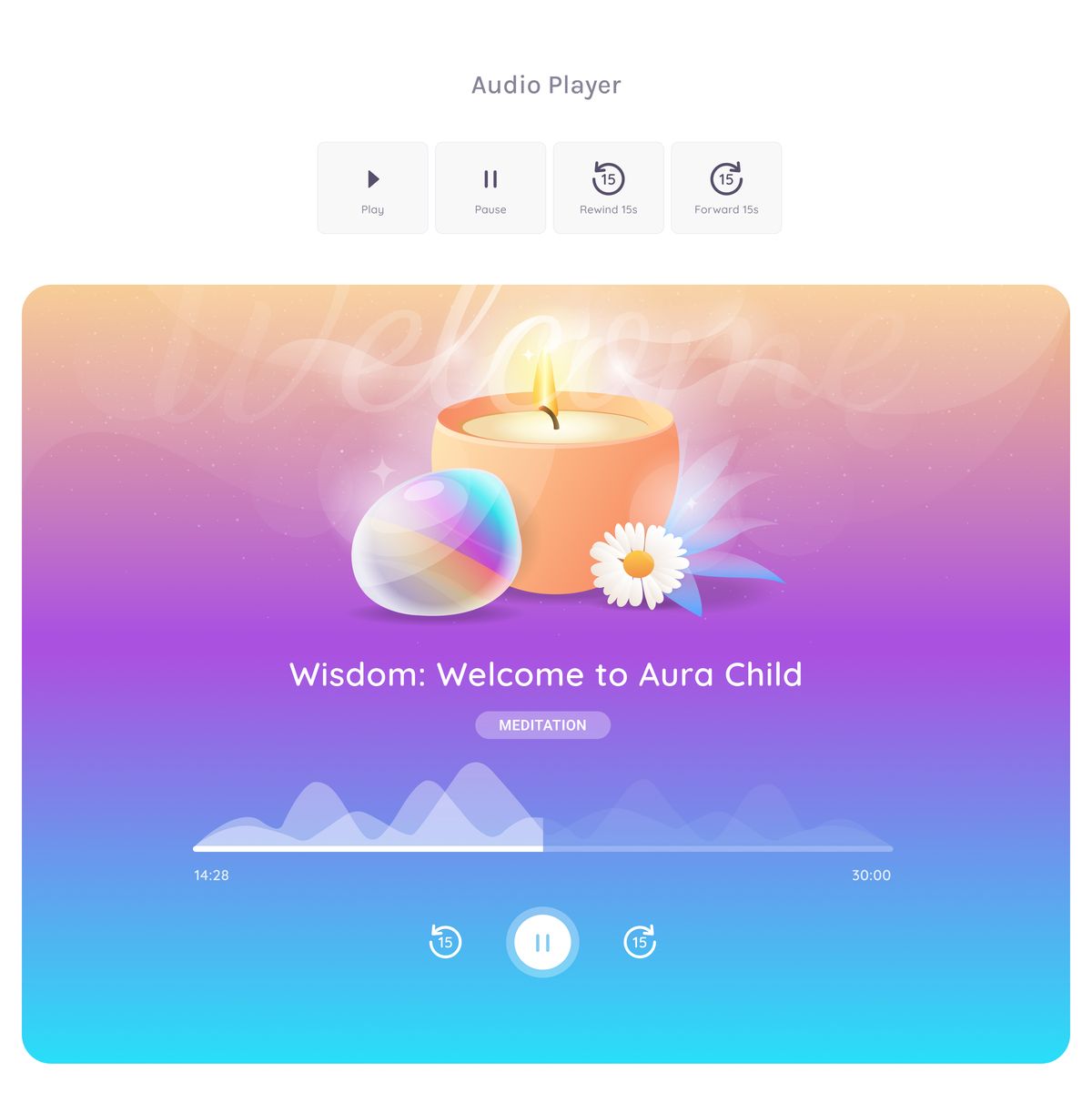 Aura Child – Icon System & Visual Language Book Illustration 5