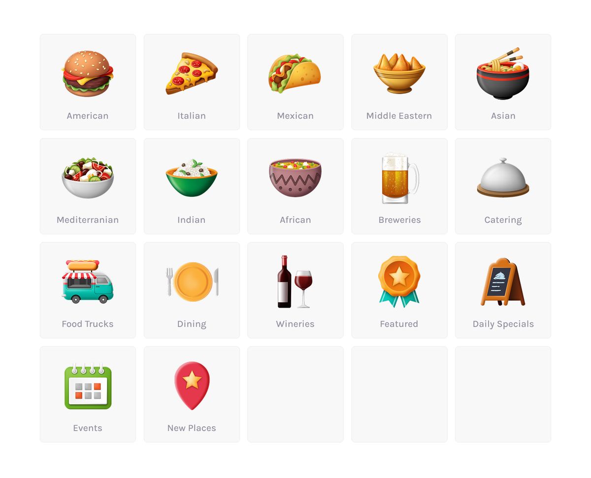 BestLocalEats Custom Icons Book Illustration 1