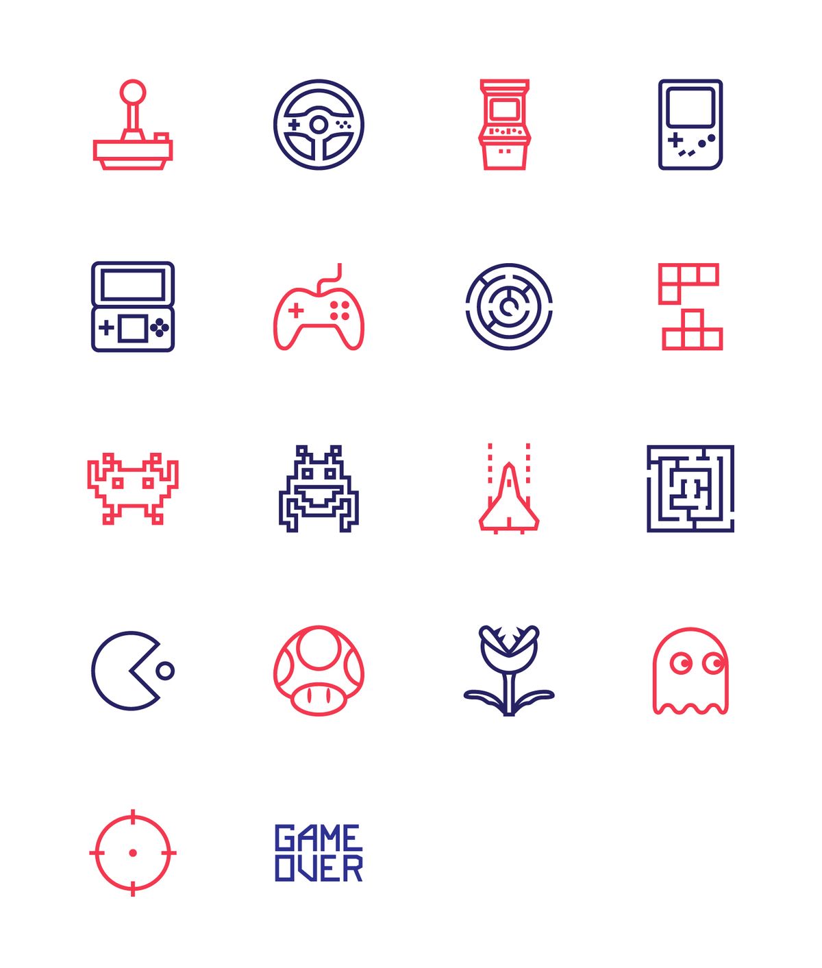 Custom Icons For Game Over Book Illustration 1
