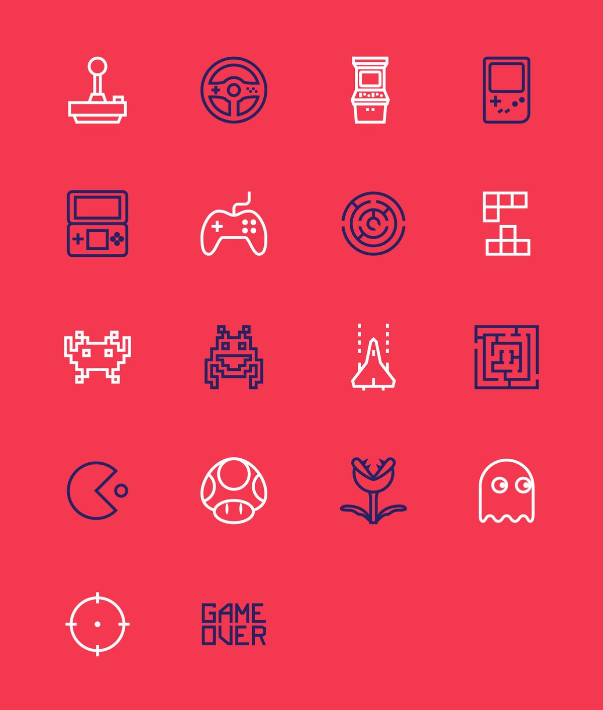 Custom Icons For Game Over Book Illustration 2