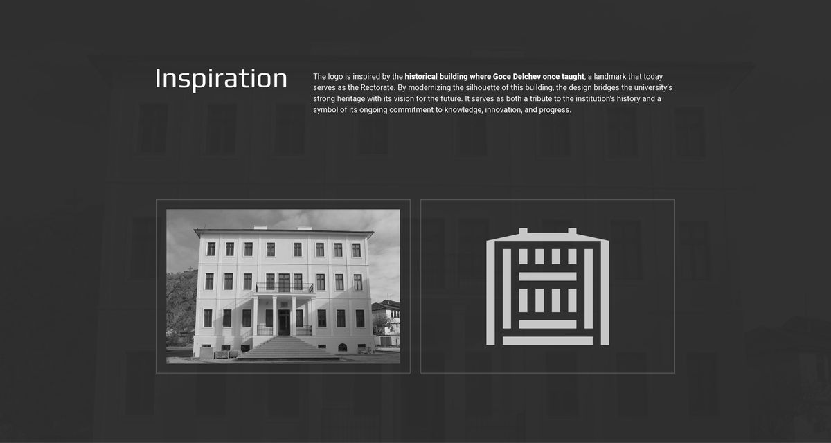 Goce Delchev University Logo & Brand Guidelines Book Illustration 3