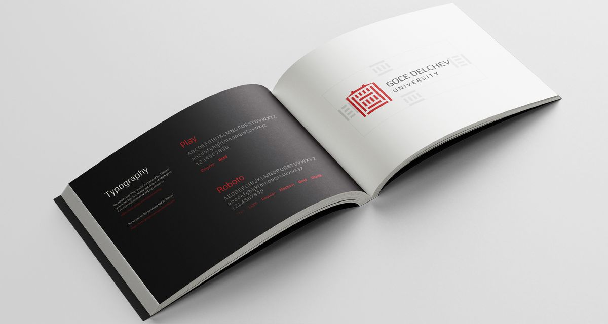 Goce Delchev University Logo & Brand Guidelines Book Illustration 12