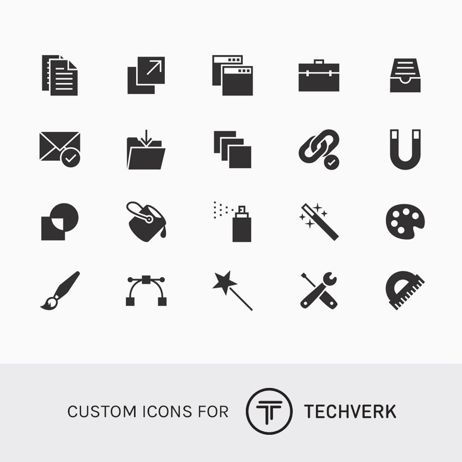 Custom Software Icons for Techverk